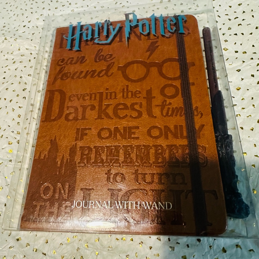 Warner Bros. Harry Potter Brown Journal with Wand